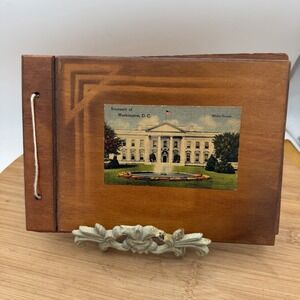 Vintage Washington DC Photo Album Wooden 1930's